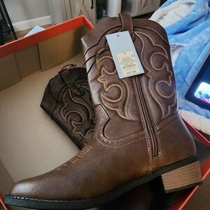 Cat & Jack Dark Brown Kids Boots